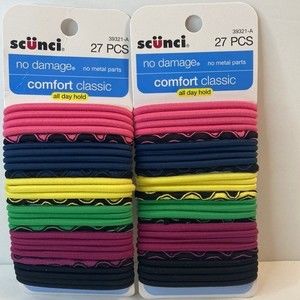 Scunci Comfort Classics No Damage No Metal Parts Hair Ties Ponytail Holder